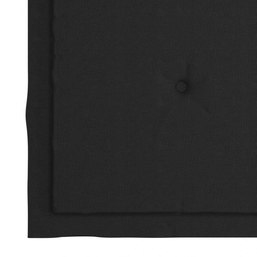 Foldbare havestole 4 stk. med sorte hynder - massivt teaktræ