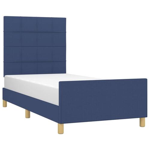 Sengeramme uden madras 90x190 cm stof blå