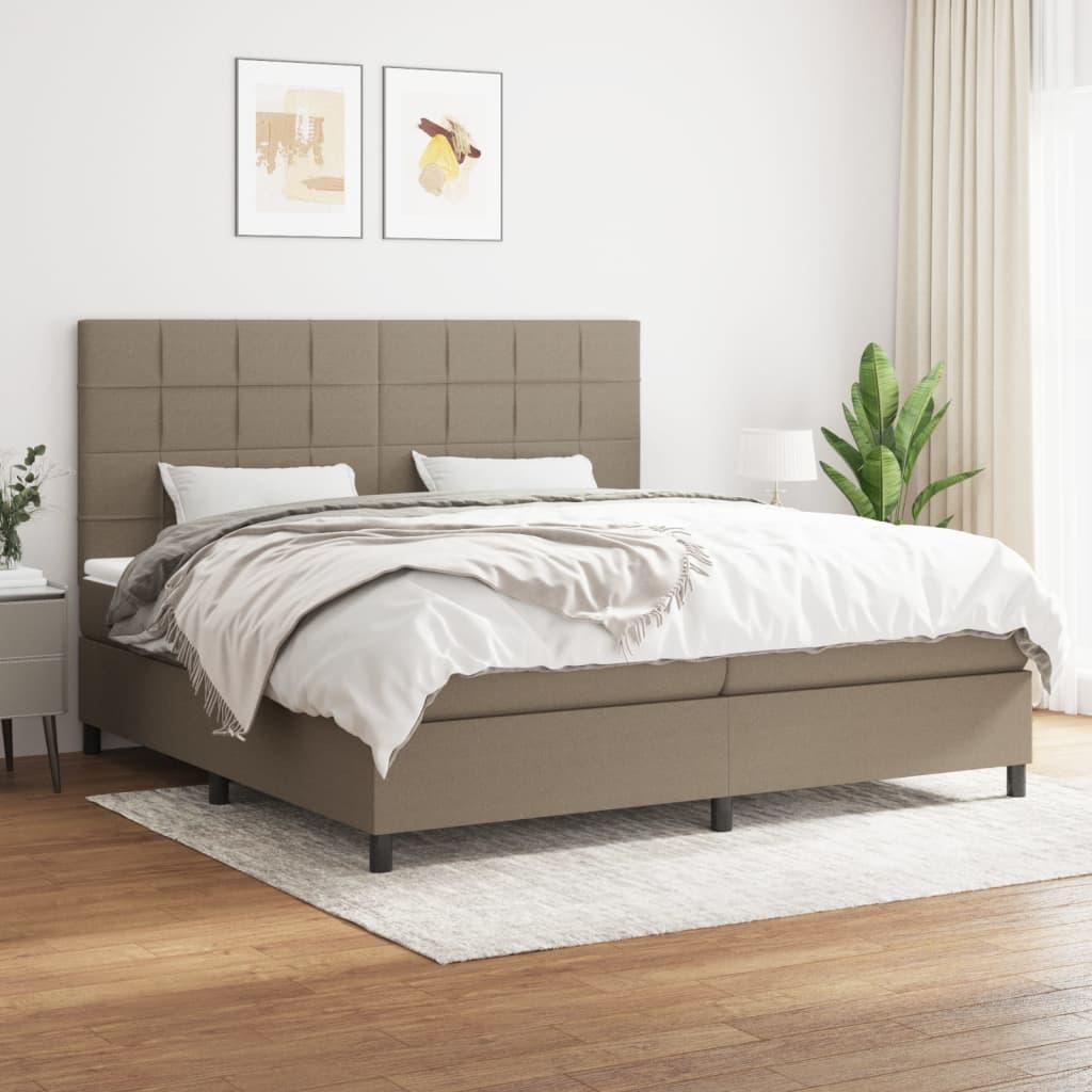 Kontinentalseng Med Madras Stof Gråbrun - Blok med firkanter / 200 x 200 cm