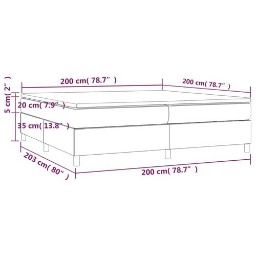 Kontinentalseng 200x200 cm stof cremefarvet