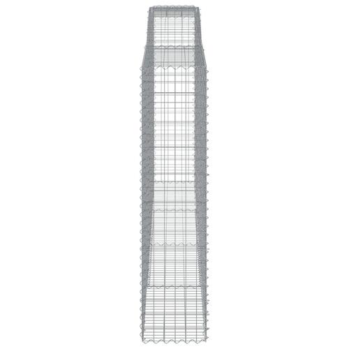Buede gabionkurve 15 stk. 400x50x200/220 cm galvaniseret jern