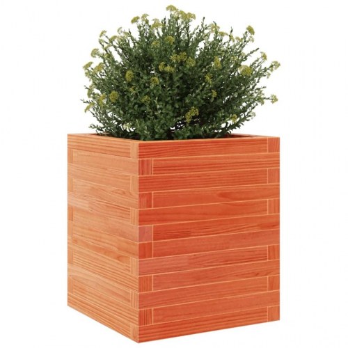 Plantekasse 40 x 40 x 46 cm i massivt fyrretræ - gyldenbrun