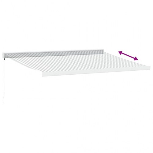 Foldemarkise 4 × 3 m - stof og aluminium, antracitgrå/hvid