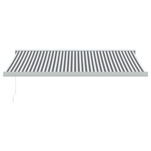 Foldemarkise 4,5 x 3 m - stof og aluminium, antracitgrå/hvid