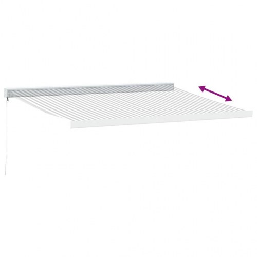 Foldemarkise 4,5 x 3 m - stof og aluminium, antracitgrå/hvid