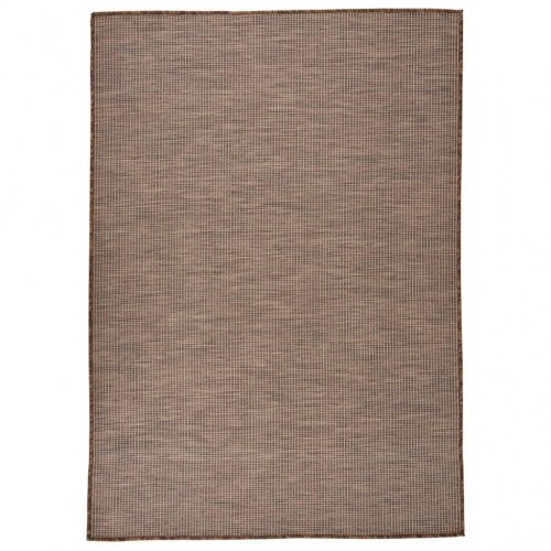 Fladvævet udendørstæppe 160 × 230 cm - brun