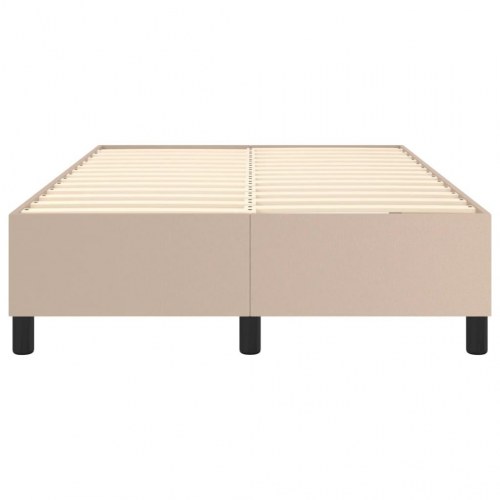 Boxspring sengeramme 120x200 cm i kunstlæder - cappuccino