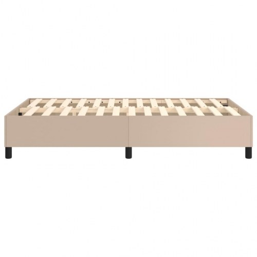 Boxspring sengeramme 120x200 cm i kunstlæder - cappuccino