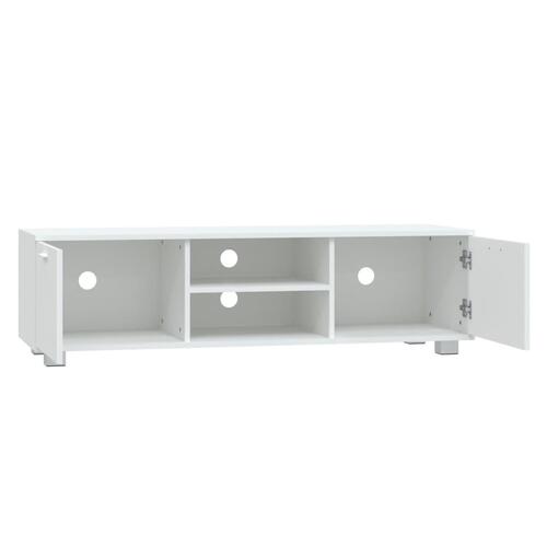 Tv-bord 140x40,5x35 cm konstrueret træ hvid