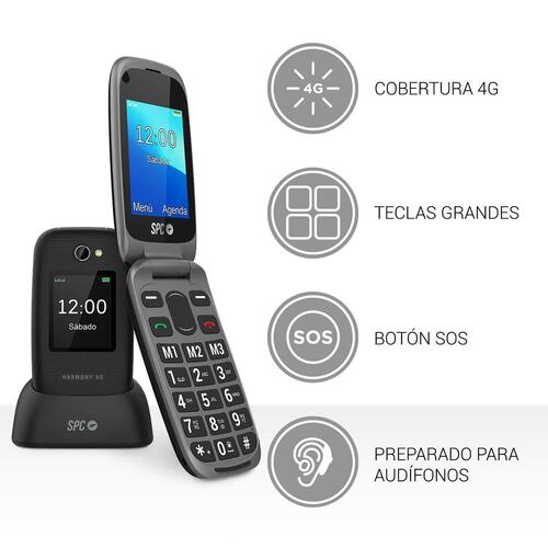 Mobiltelefon SPC 2330N HARMONY 4G Sort 128 MB