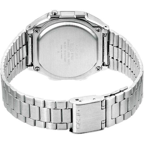 Unisex ur Casio A168WA-1YES Sort Sølvfarvet