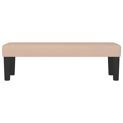 Bænk 100x30x30 cm kunstlæder cappuccinofarvet