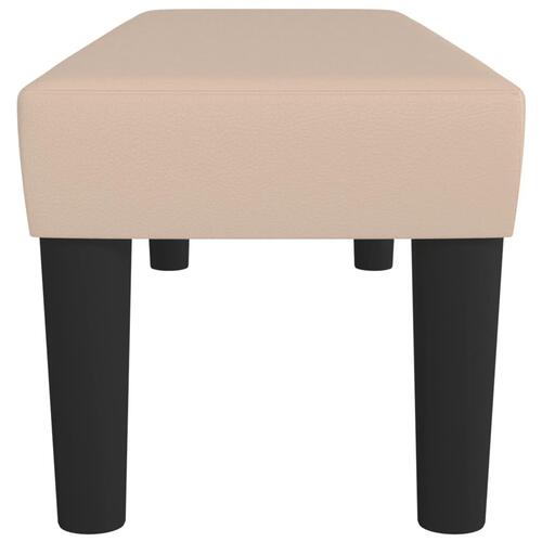 Bænk 100x30x30 cm kunstlæder cappuccinofarvet