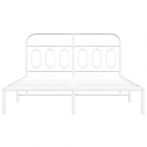 Sengeramme med sengegavl 140 x 200 cm - hvid