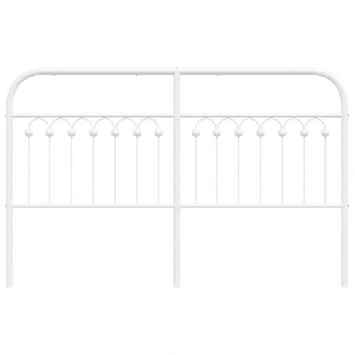 Sengegavl 160 cm metal hvid