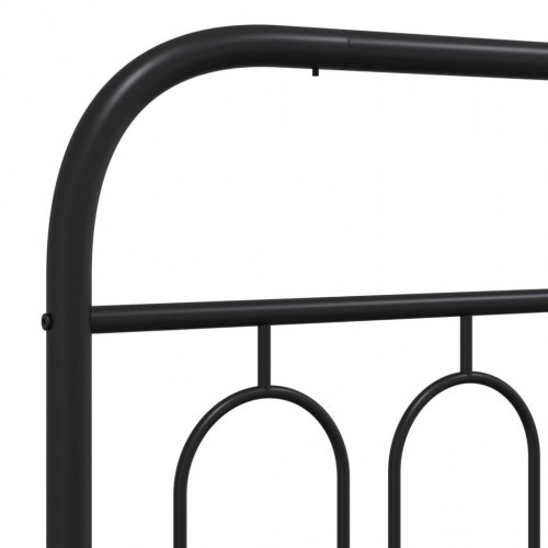 Sengeramme med sengegavl 90 x 190 cm - sort