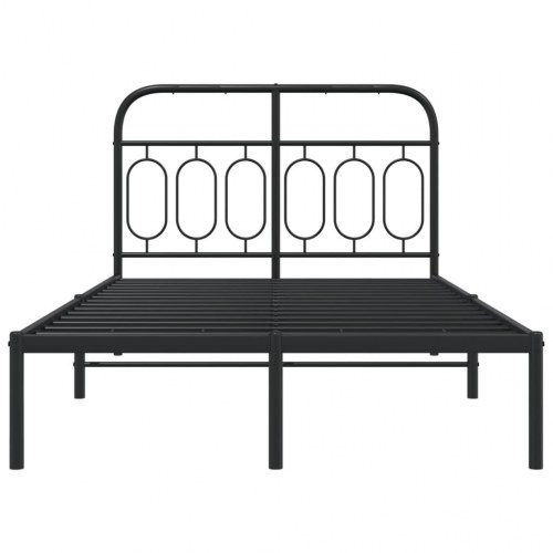 Sengeramme med sengegavl 120 x 190 cm - sort