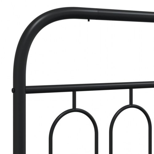 Sengeramme med sengegavl 120 x 190 cm - sort
