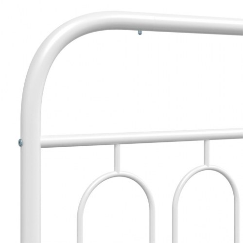 Sengeramme med sengegavl 100x200 cm metal hvid