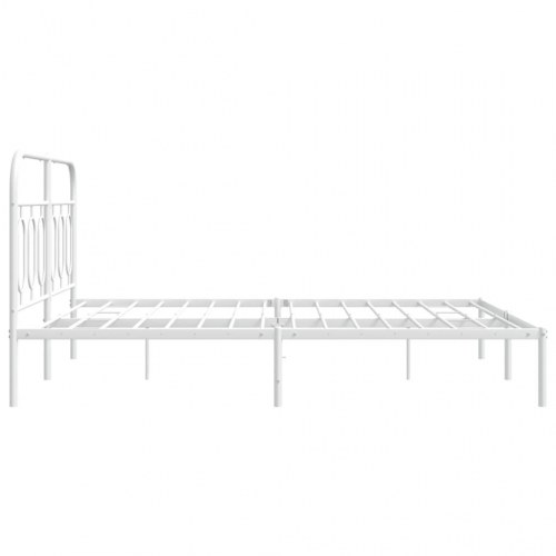 Sengeramme med sengegavl 150 x 200 cm - hvid