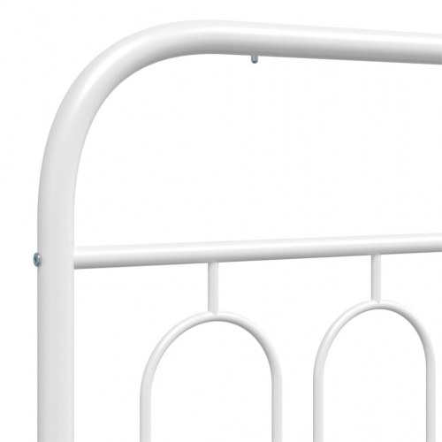 Sengeramme med sengegavl 150 x 200 cm - hvid