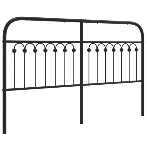 Sengegavl 160 cm metal sort