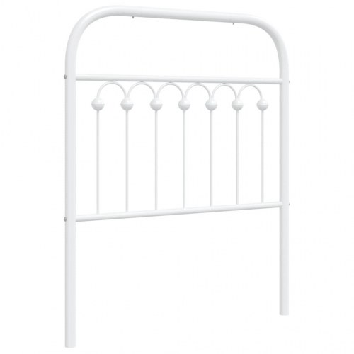 Sengegavl i metal 75 cm - hvid