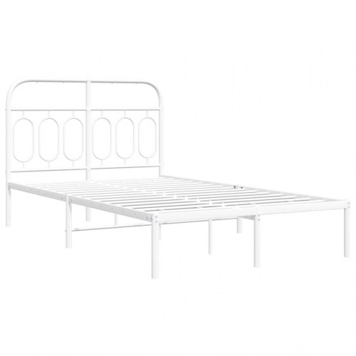 Sengeramme med sengegavl 120 x 200 cm - hvid
