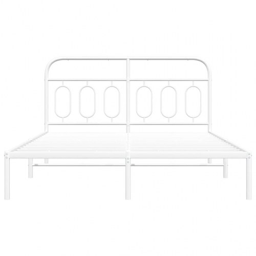 Sengeramme med sengegavl 140 x 190 cm - hvid