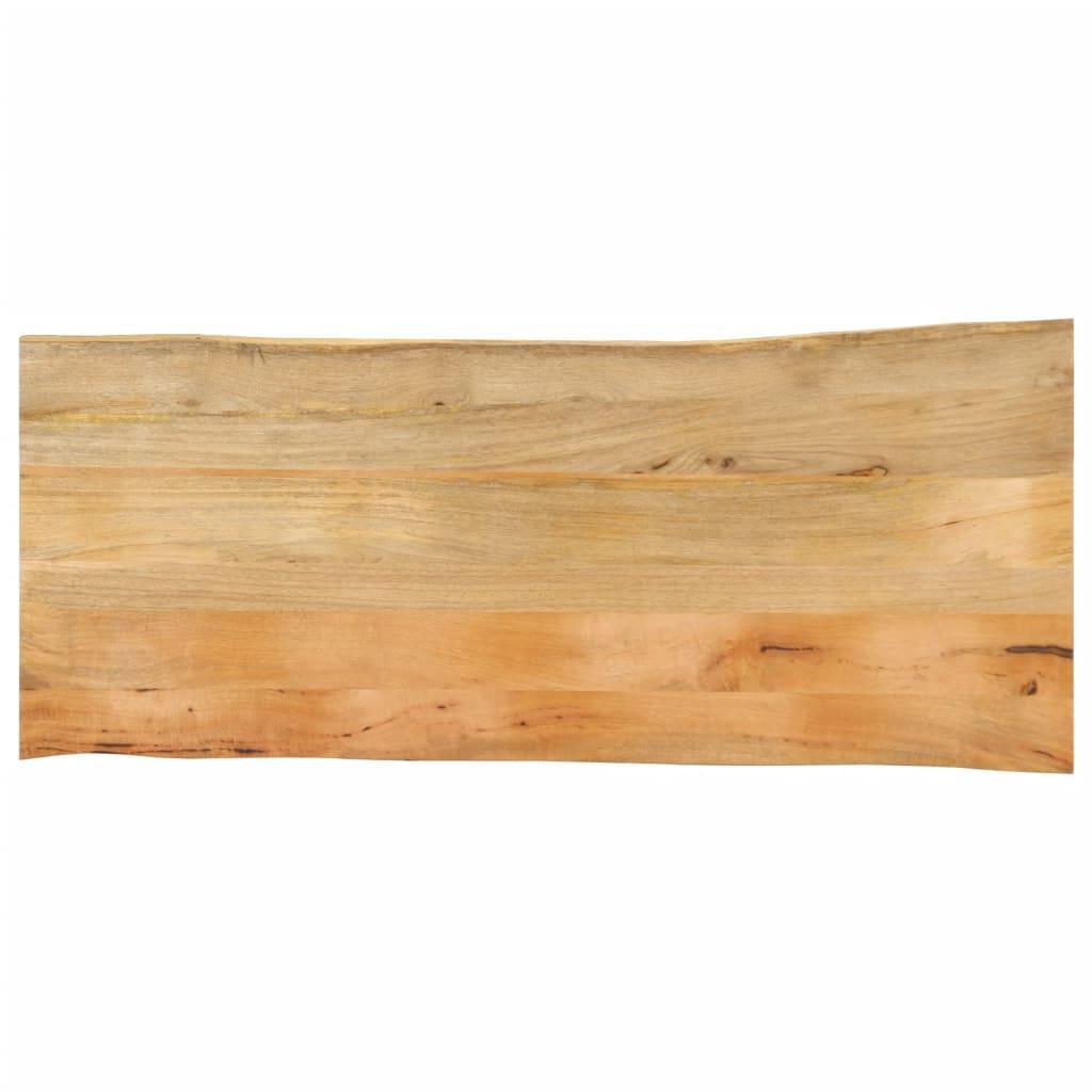 bordplade 140x60x2,5 cm naturlig kant massivt mangotræ