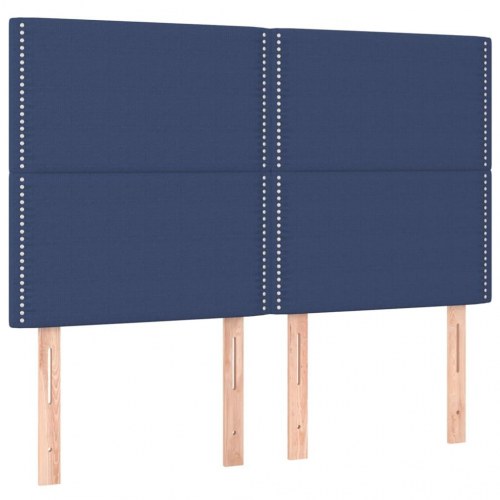 Kontinentalseng med madras 140x190 cm - stof, blå