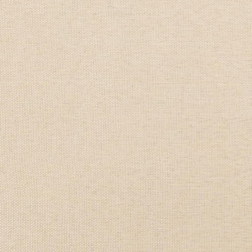 Kontinentalseng med madras 140x200 cm - stof, cremefarvet