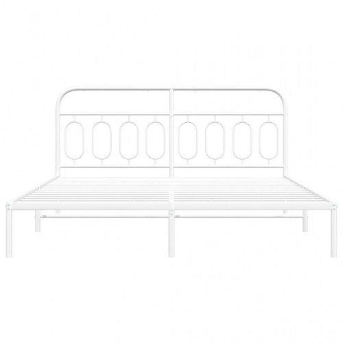 Sengeramme med sengegavl 160 x 200 cm - hvid