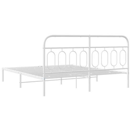 Sengeramme med sengegavl 160 x 200 cm - hvid