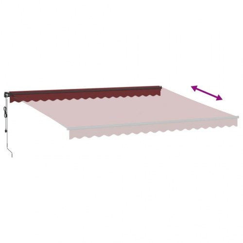 Markise 450×350 cm - automatisk betjening, bordeaux