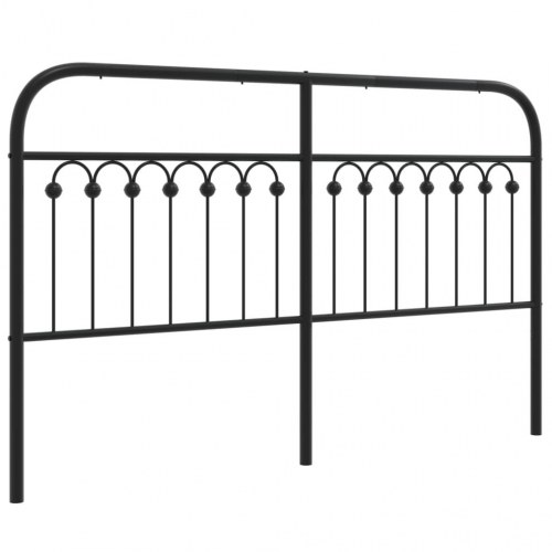 Sengegavl 150 cm metal sort