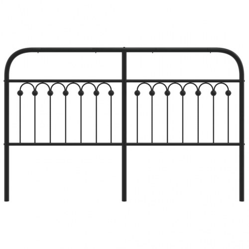 Sengegavl 150 cm metal sort