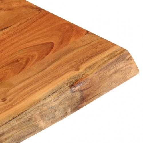 Bordplade 80 × 80 × 2,5 cm - rektangulær i massivt akacietræ med naturlig kant