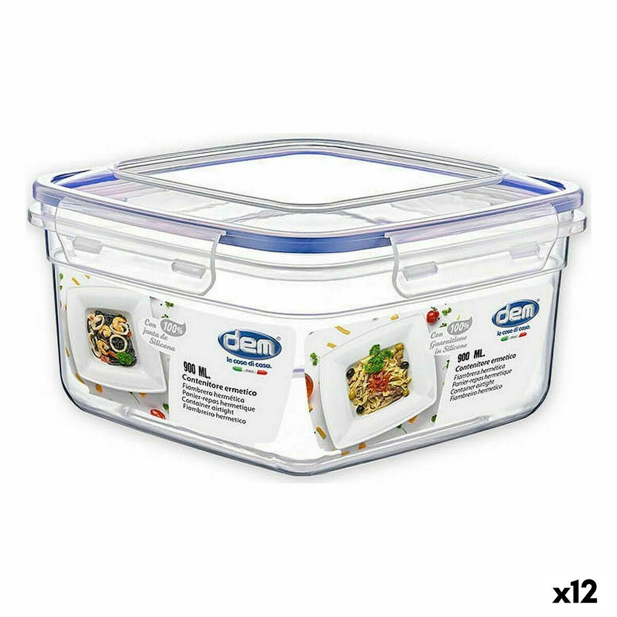 Hermetisk Madkasse Dem 900 Ml 15 X 15 X 8 Cm 12 Enheder