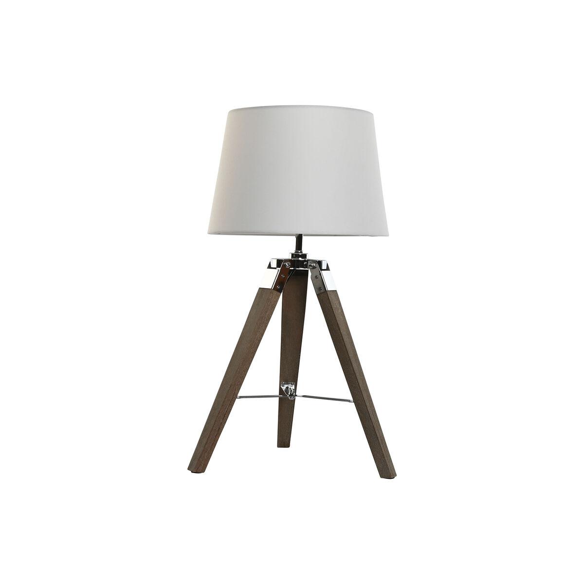 Bordlampe Home Esprit Hvid Brun Træ 36 X 36 X 60 Cm
