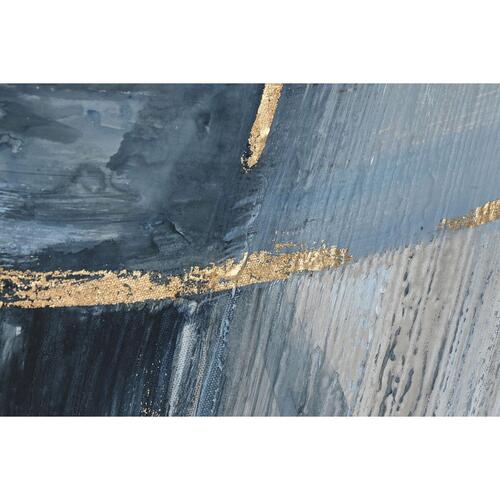 Maleri Home ESPRIT Blå Hvid Abstrakt Moderne 131 x 3,8 x 131 cm