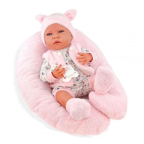 Dukke baby Berjuan genfødt 45 cm - pink