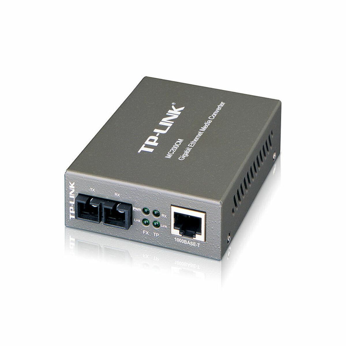 Rj45 Til Fiberoptik Adapter Tp Link Mc200cm 1000 Mbps Grå