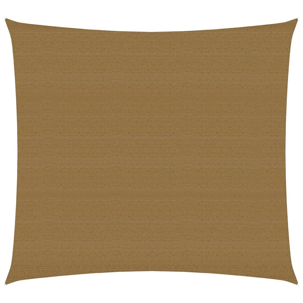 Solsejl 7x7 m 160 g/m² HDPE gråbrun