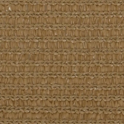 Solsejl 7 × 7 m - HDPE 160 g/m², gråbrun, firkantet