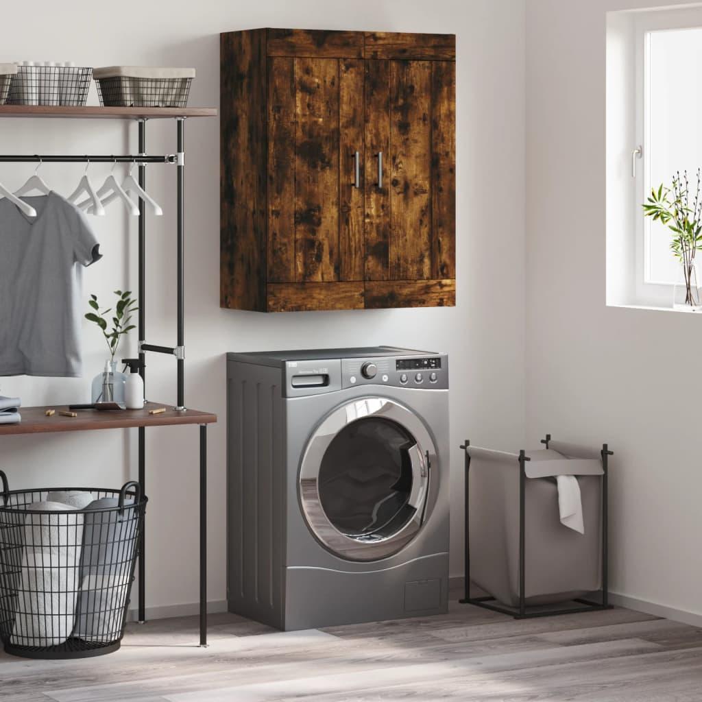 Vægskab 69,5x34x90 cm konstrueret træ røget sonoma-eg billede