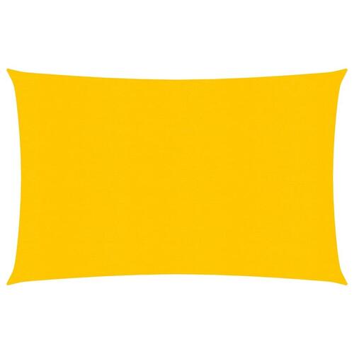 Solsejl 2x3,5 m 160 g/m² HDPE rektangulær gul