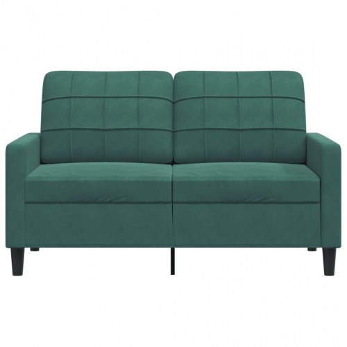 2-personers sofa 120 cm fløjl mørkegrøn