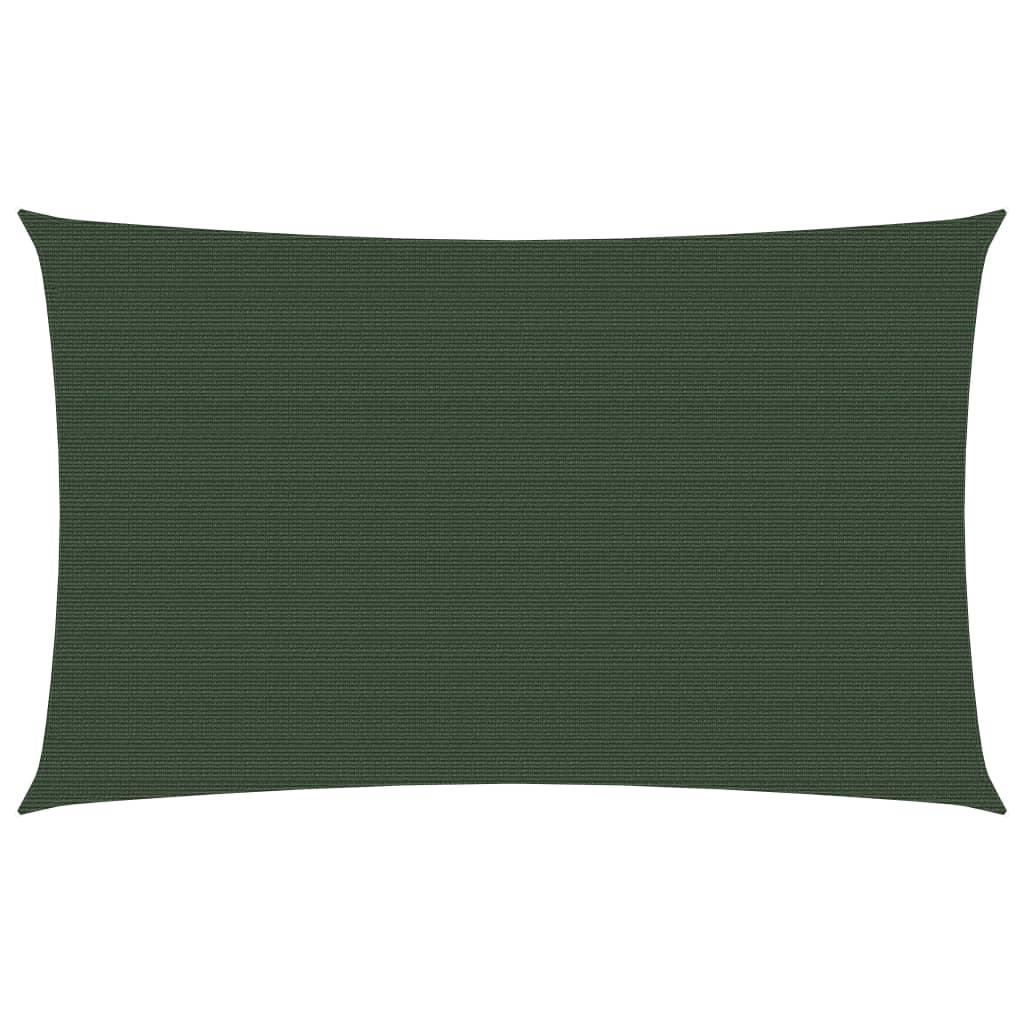 Solsejl 3,5x5 m 160 g/m² HDPE mørkegrøn billede