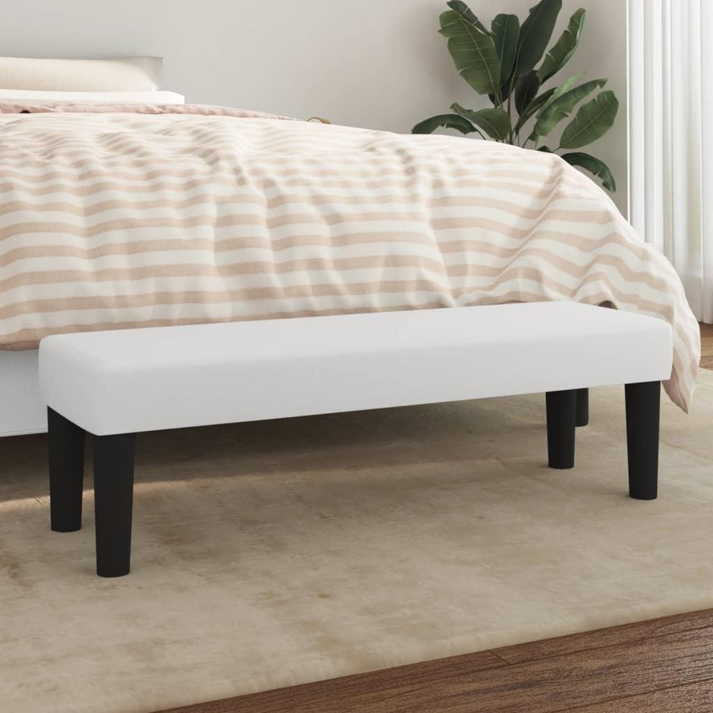 Bænk Kunstlæder - Hvid / 100 x 30 x 30 cm